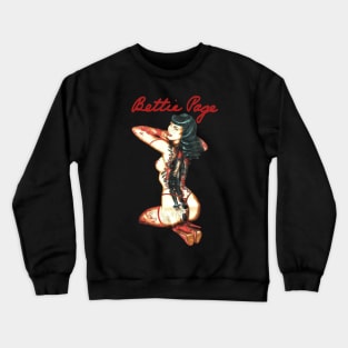 Bettie Page Pin Up Color Crewneck Sweatshirt